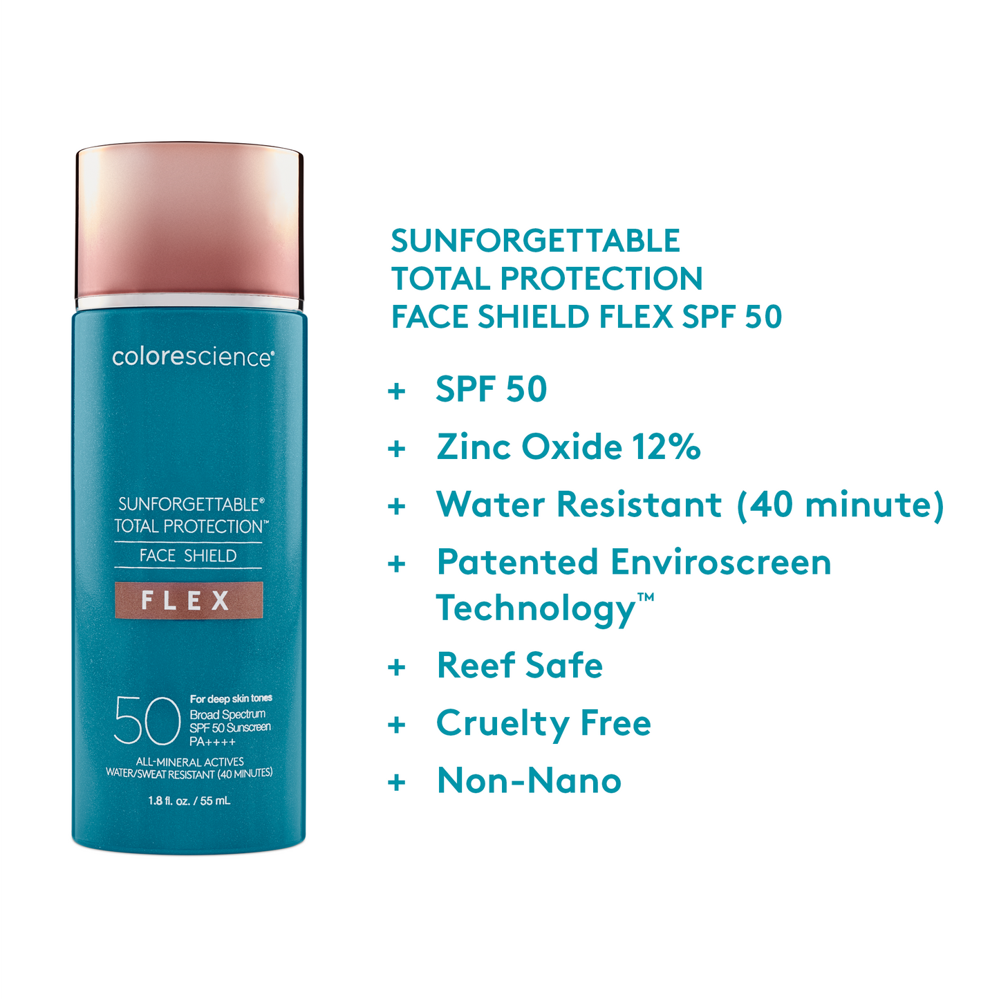 Sunforgettable® Total Protection® Face Shield Flex SPF 50 - Deep